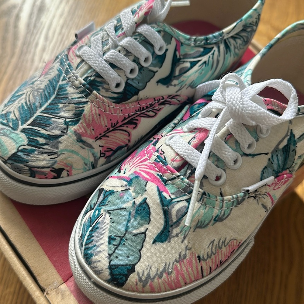 Vans toddler girls tropical sneakers size 9.5